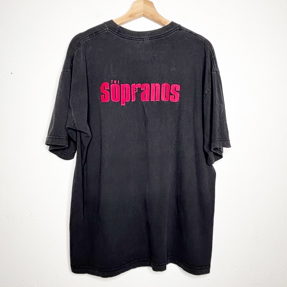Vintage HBO Sopranos Short Sleeve Black Cotton T-Shirt Size XL